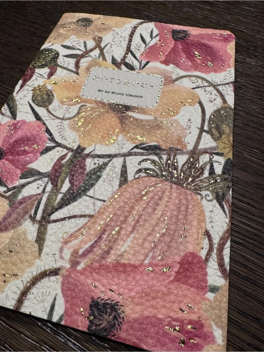 BV by Bruno Visconti Vegan Leather A5 Journal Notebook - Soft Petals